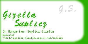 gizella suplicz business card